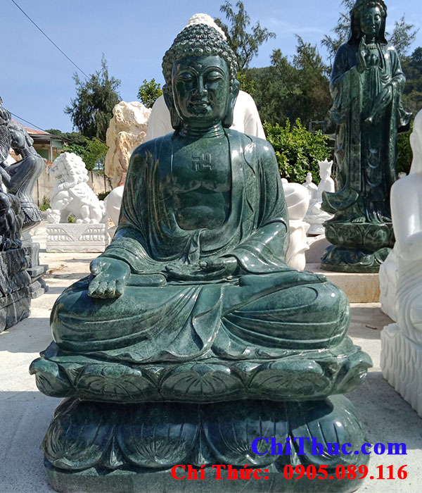 Tượng Phật A Di Đà cẩm thạch